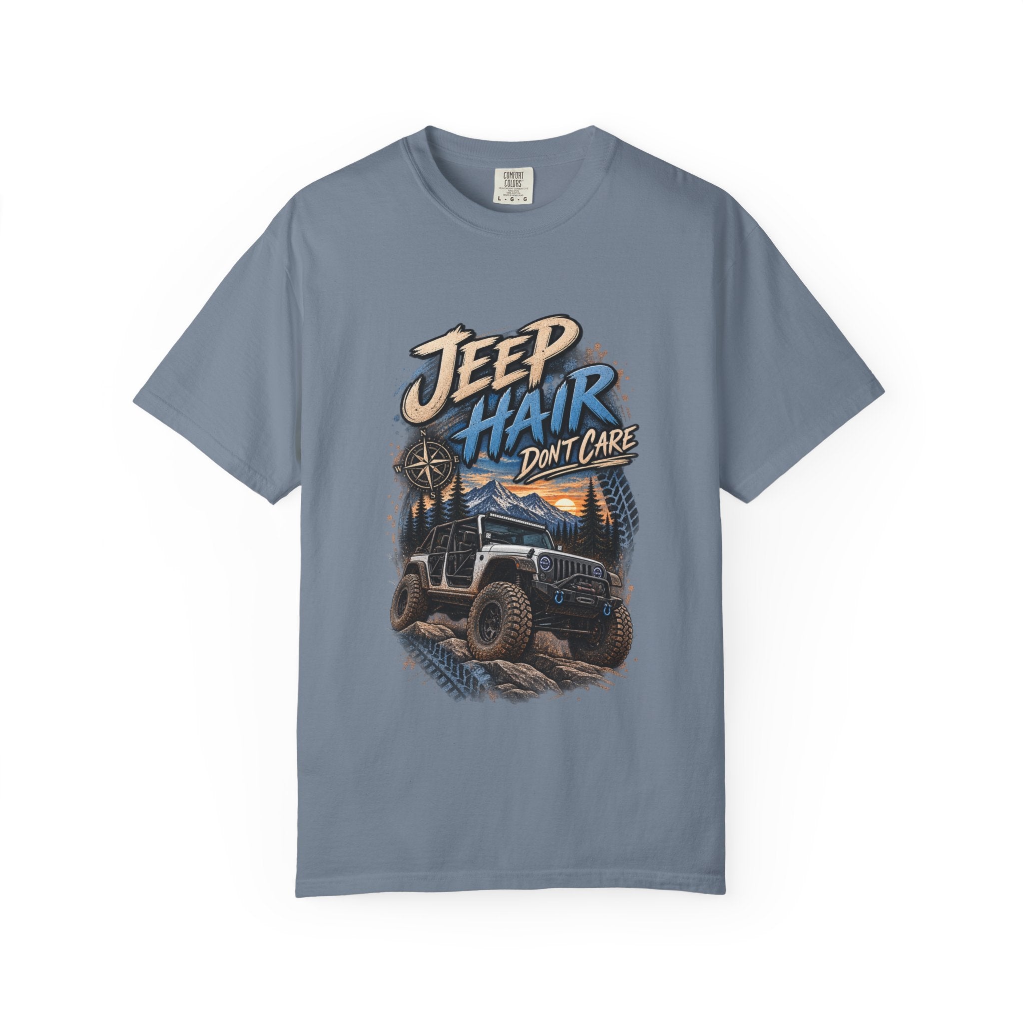 Jeep Hair Don't Care T-Shirt — Off-Road Jeep Graphic Tee
