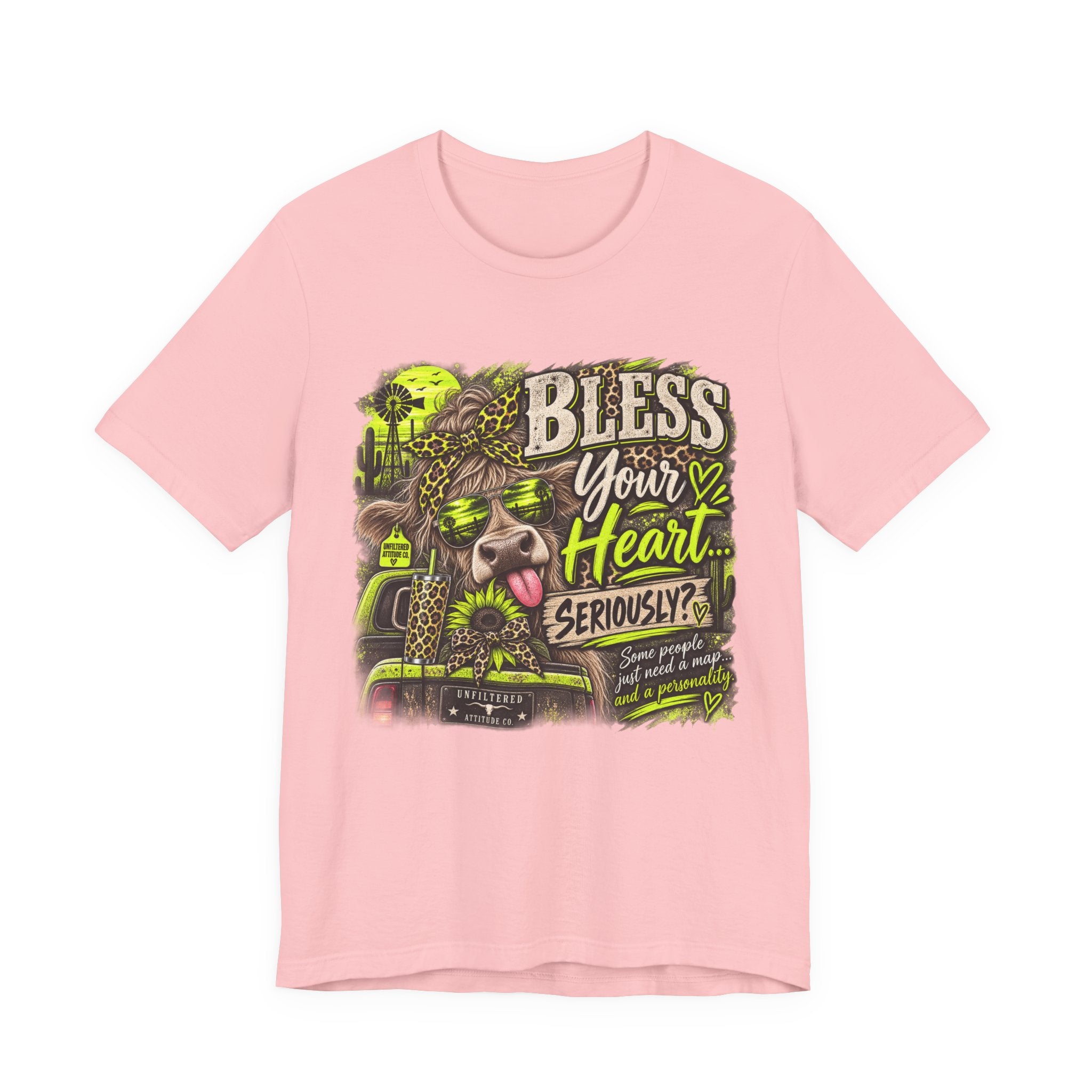 T‑Shirt — "Bless Your Heart... Seriously?" Cow Graphic Tee