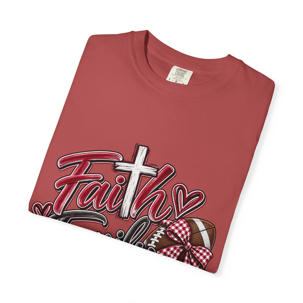 Faith Family Football T-Shirt – Southern Game Day Tee