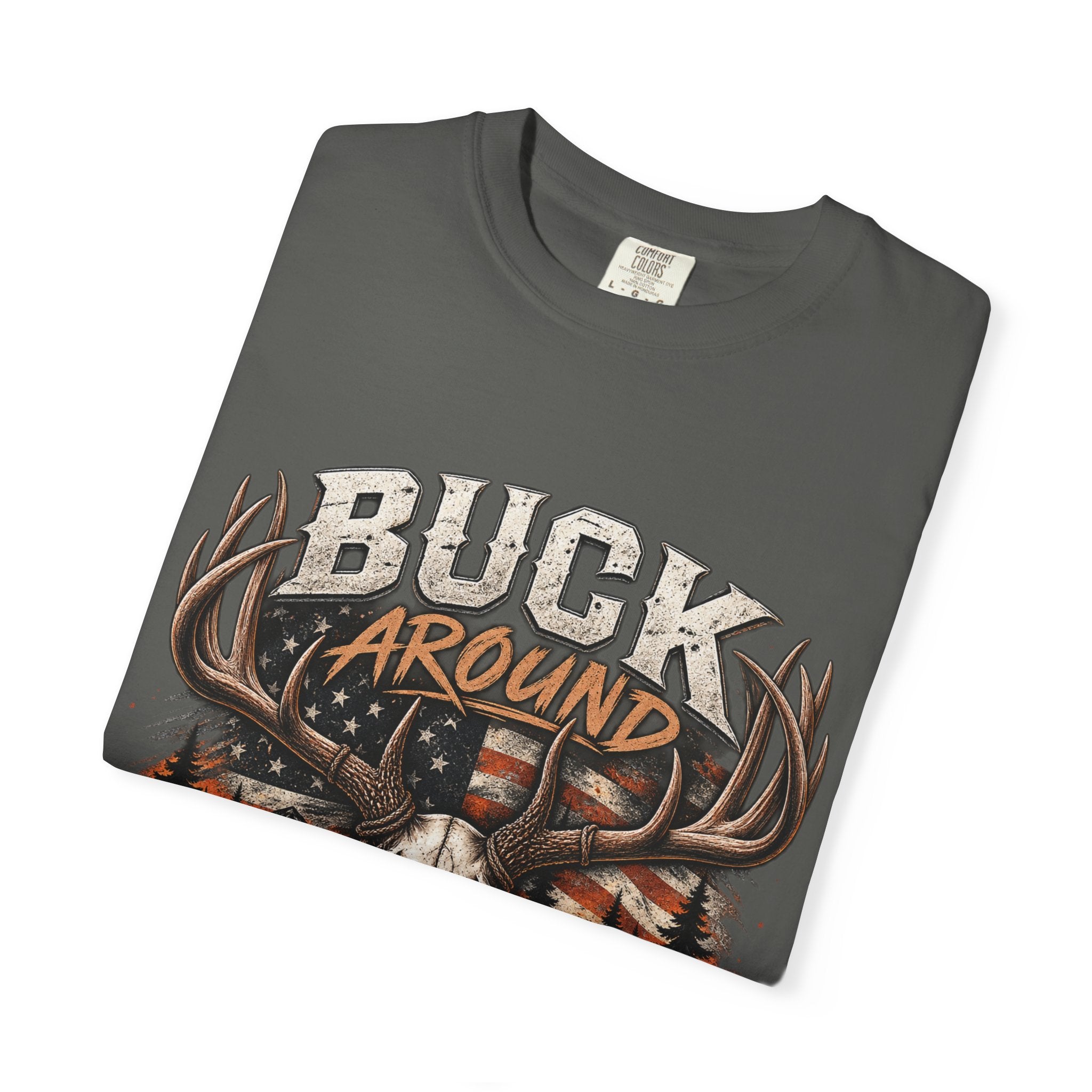 Buck Around And Find Out T-Shirt — Vintage Deer Skull Hunting Tee
