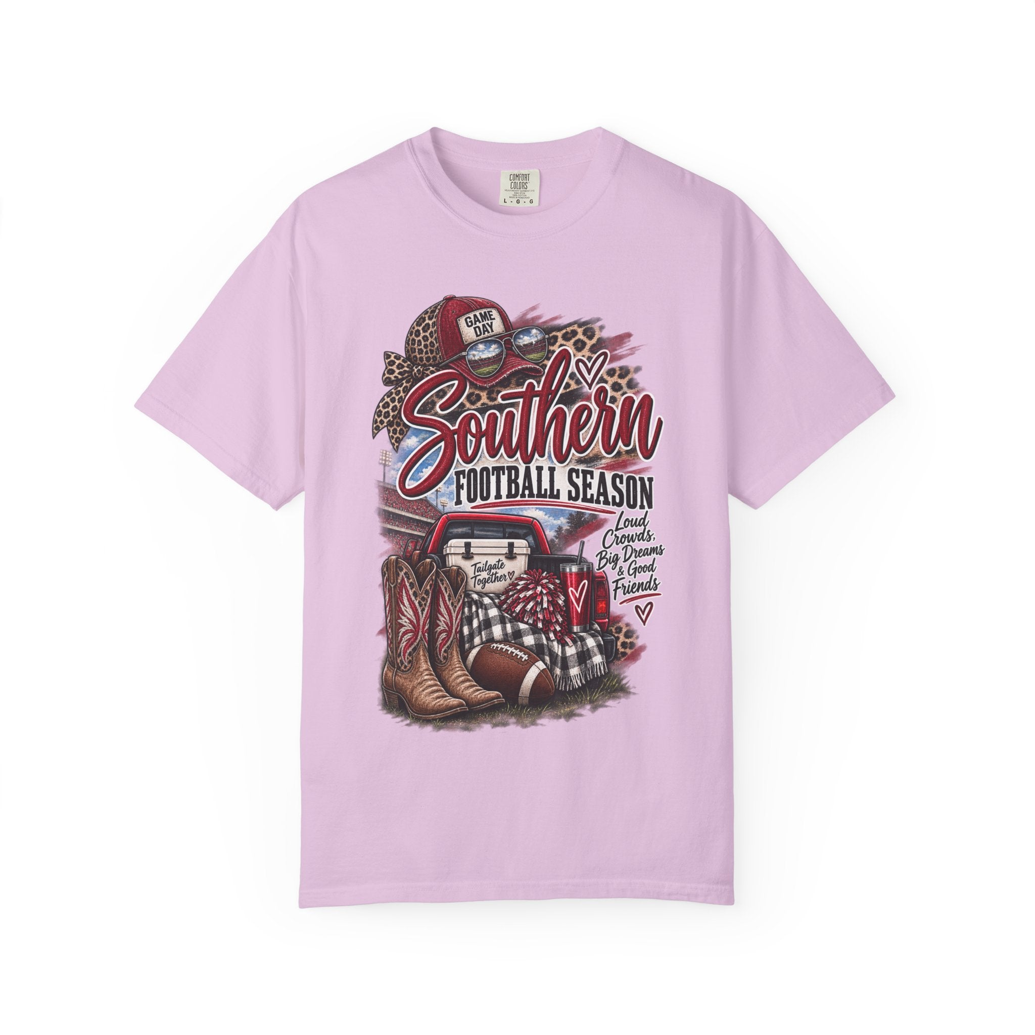 Southern Football Season T-Shirt — Vintage Truck, Cowboy Boots & Helmet Tailgate Tee