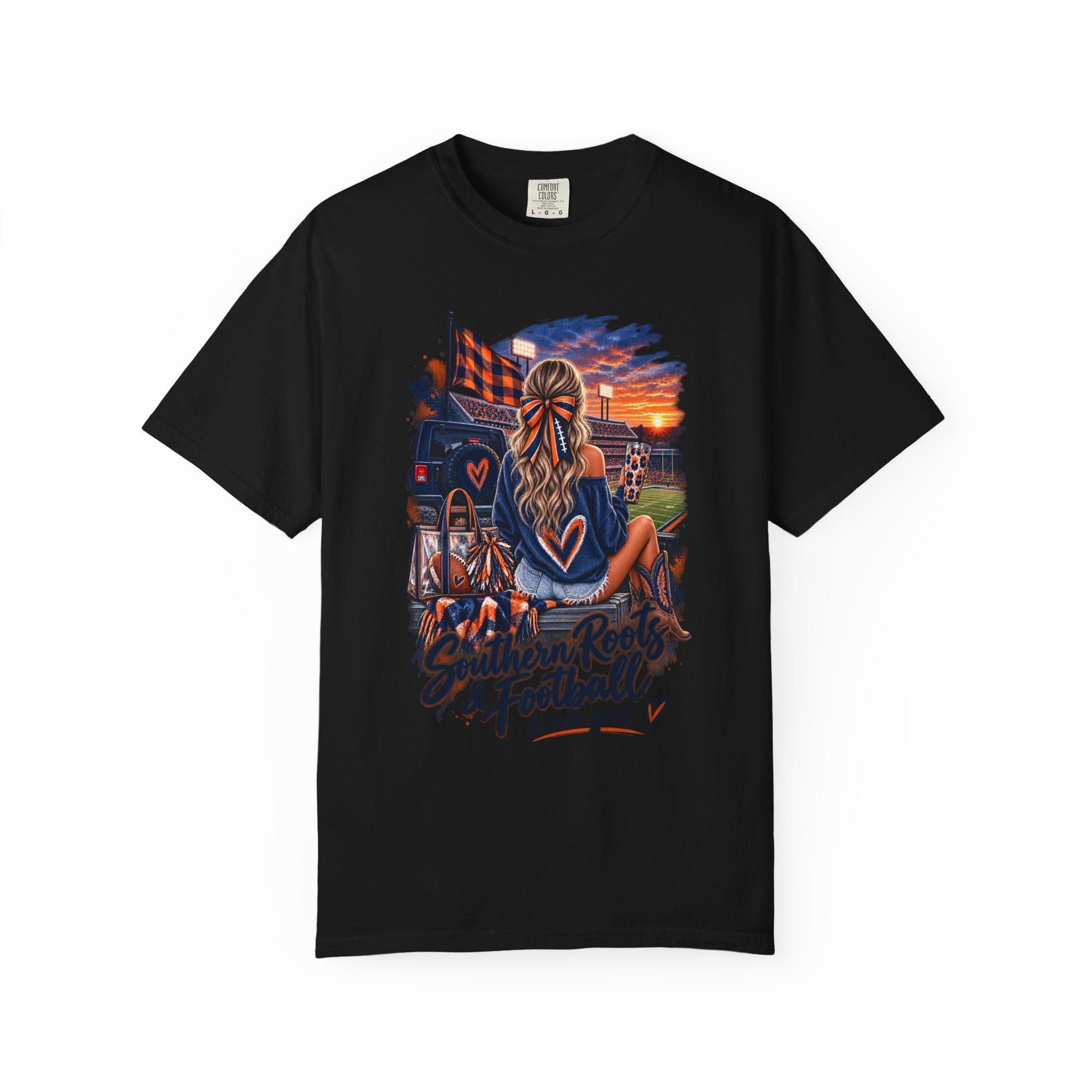 Southern Roots & Football T-Shirt — Tailgate Mom Graphic Tee