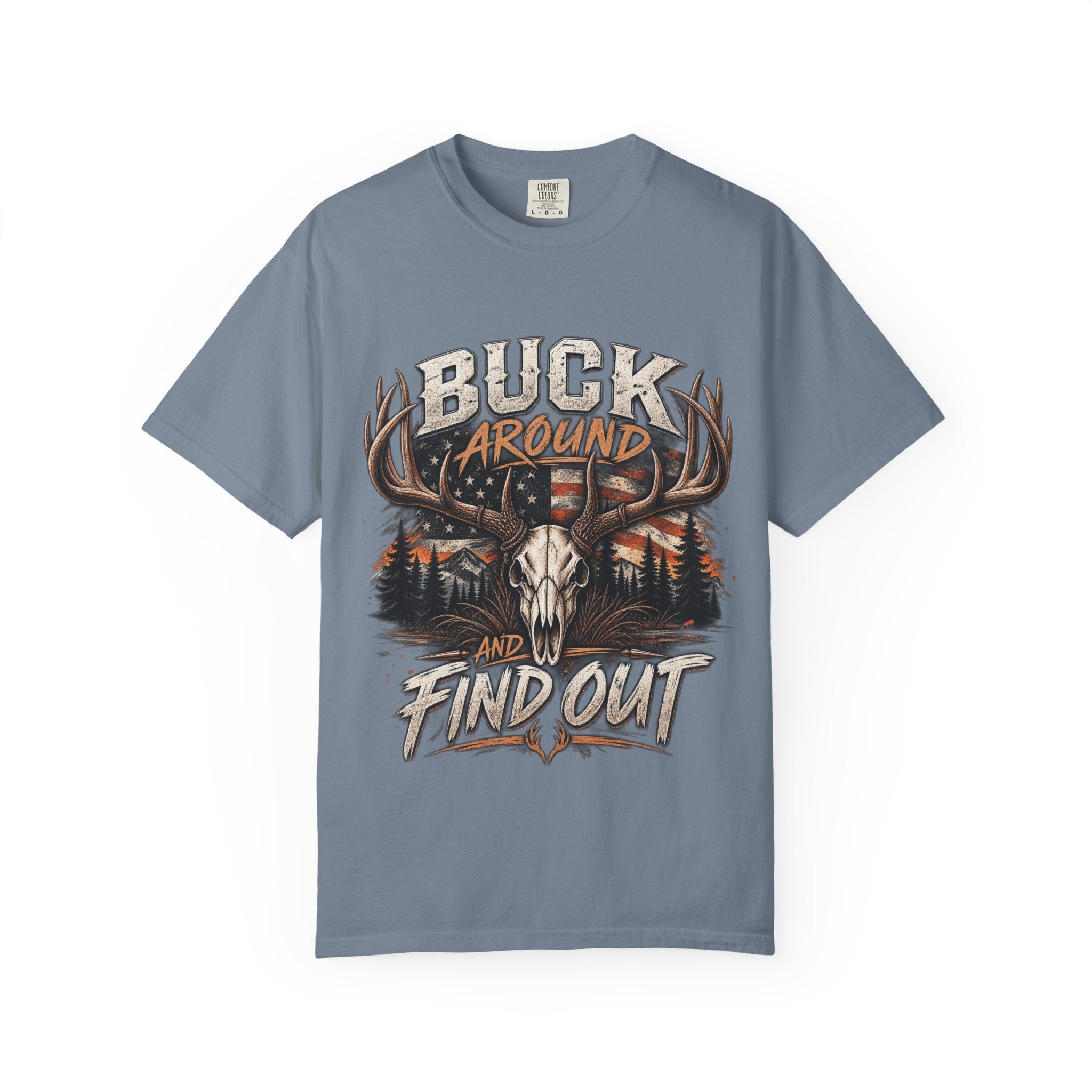 Buck Around And Find Out T-Shirt — Vintage Deer Skull Hunting Tee