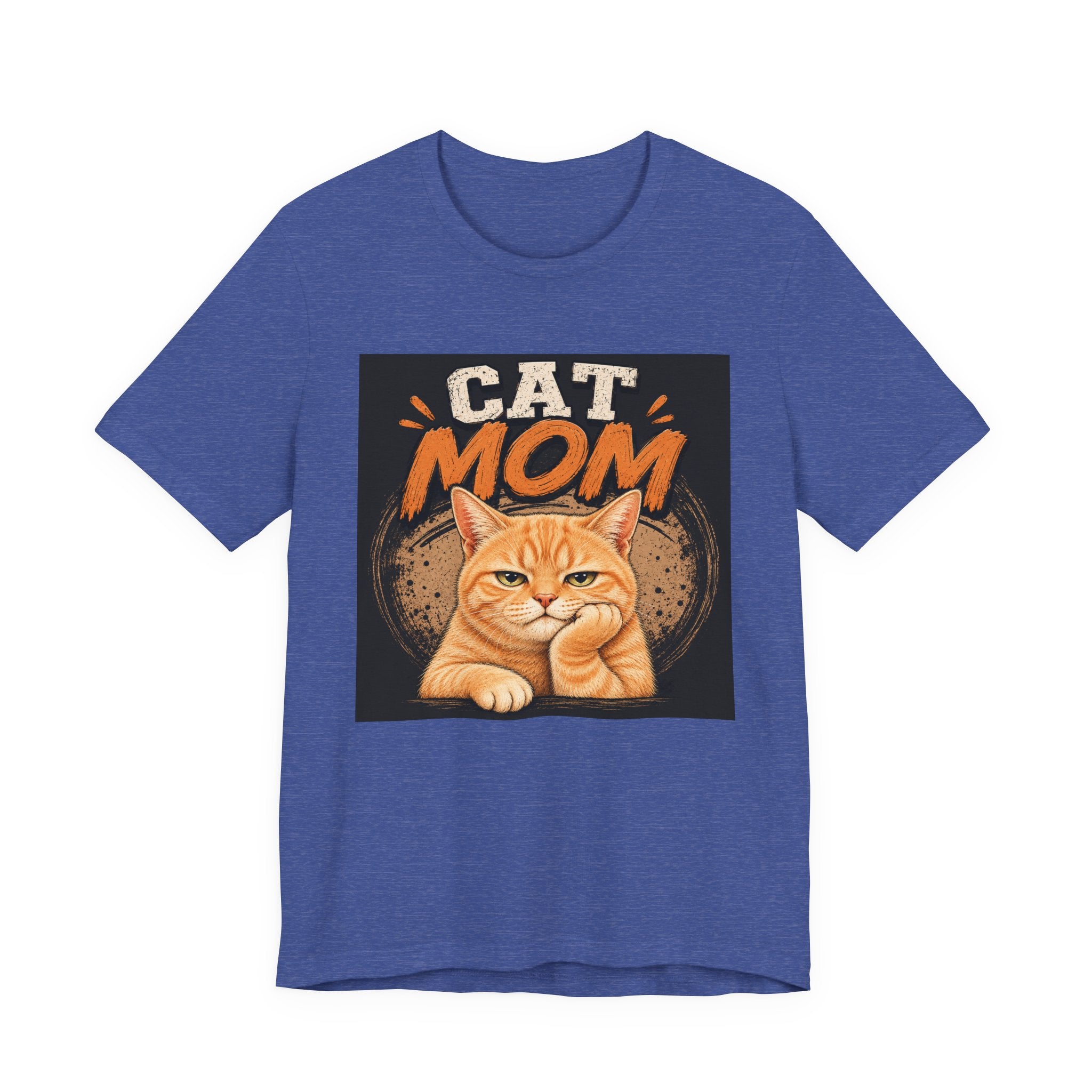 Cat Mom T-Shirt — Cute Orange Cat Graphic Tee for Cat Lovers