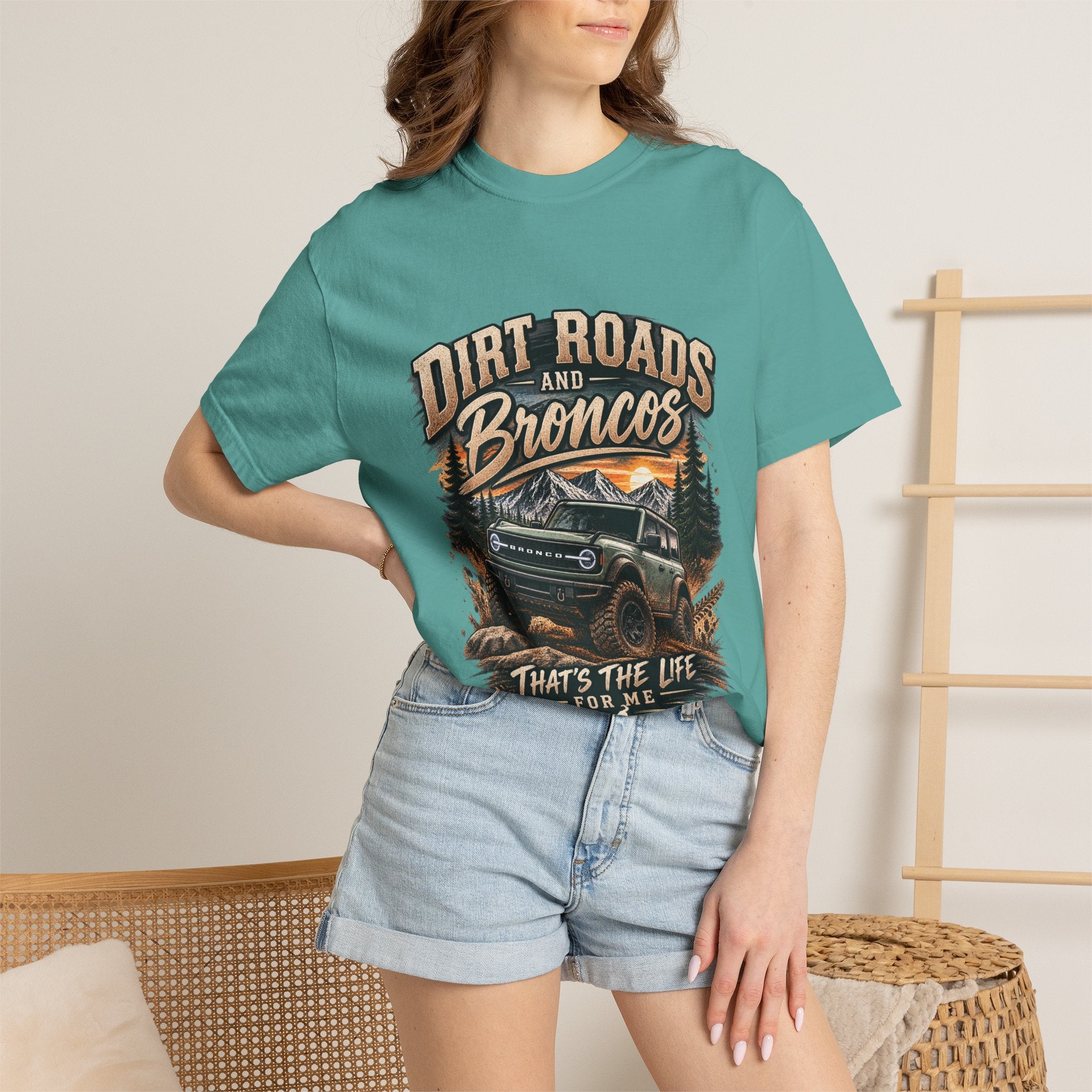Bronco Off-Road T-Shirt — "Dirt Roads and Broncos" Adventure Tee