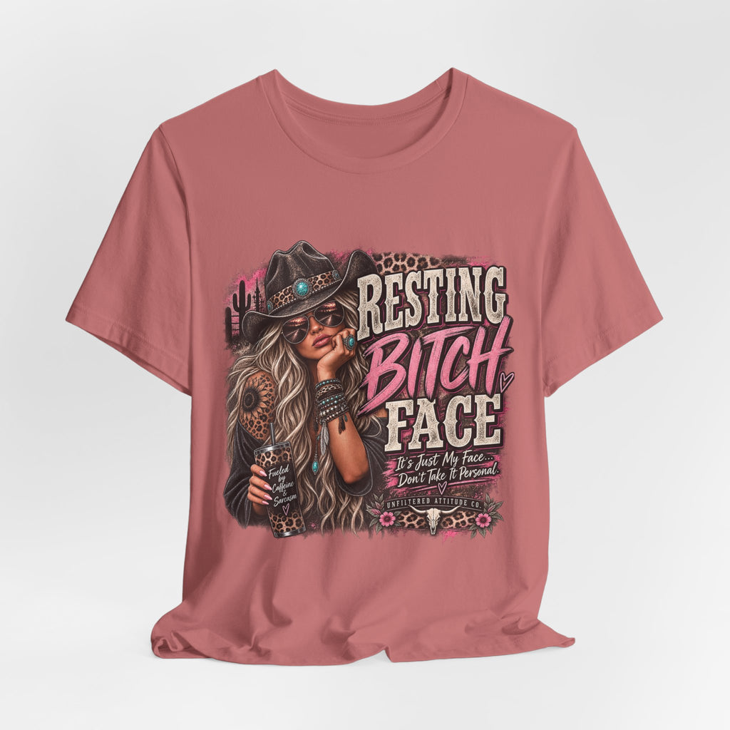 Resting Bitch Face Cowboy Tee — Funny Western Graphic T-Shirt