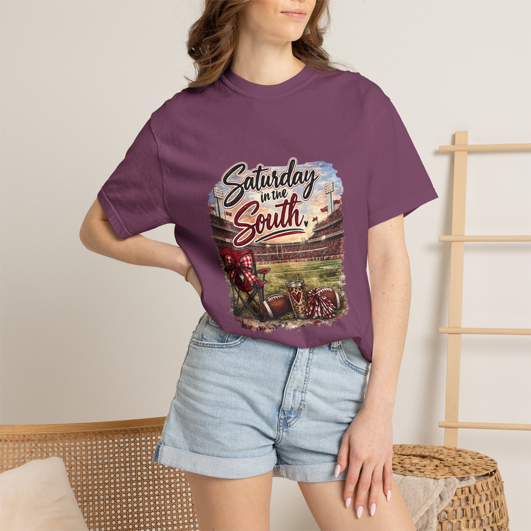 Saturday in the South T-Shirt – Tailgate Picnic Football Vintage Stadium Tee