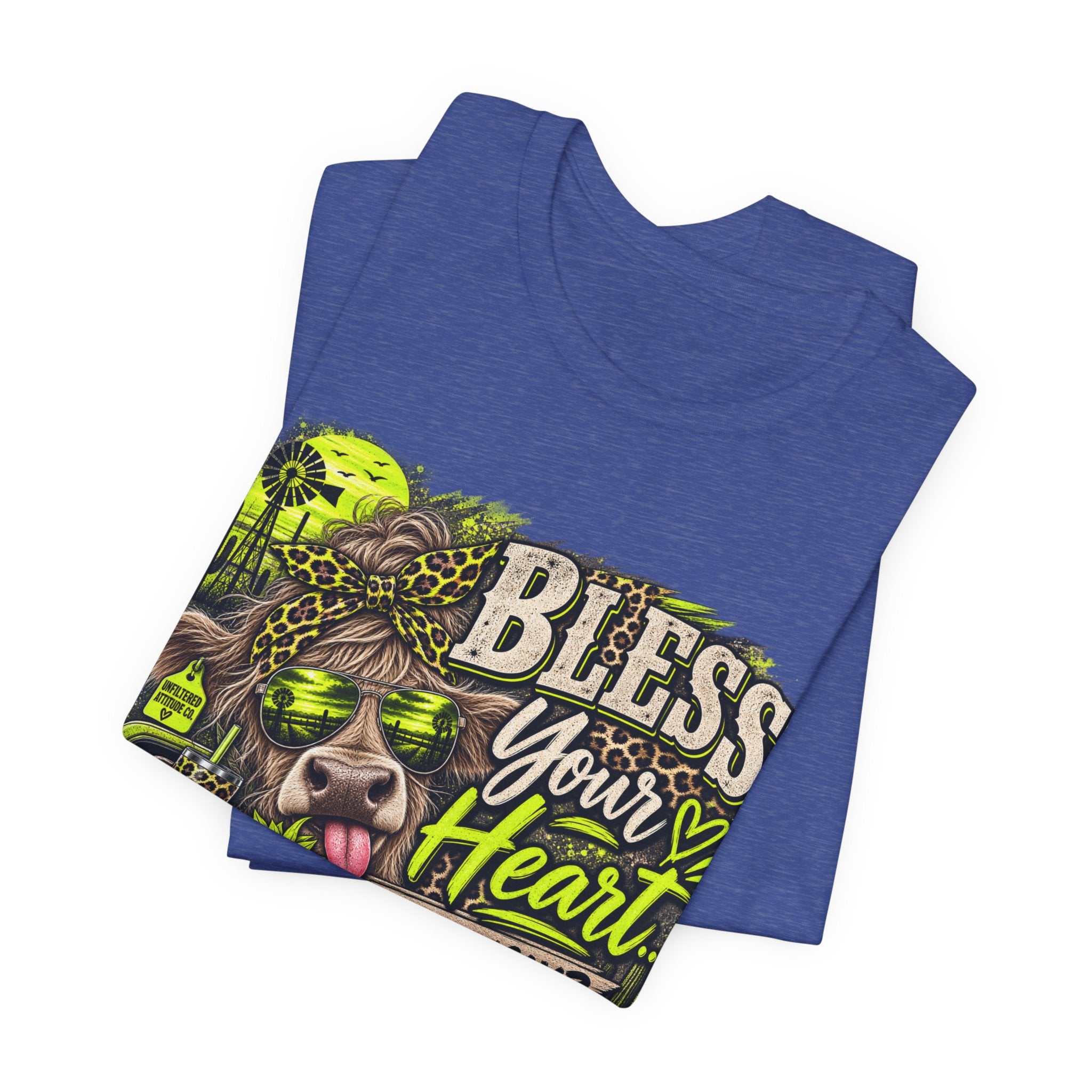 T‑Shirt — "Bless Your Heart... Seriously?" Cow Graphic Tee