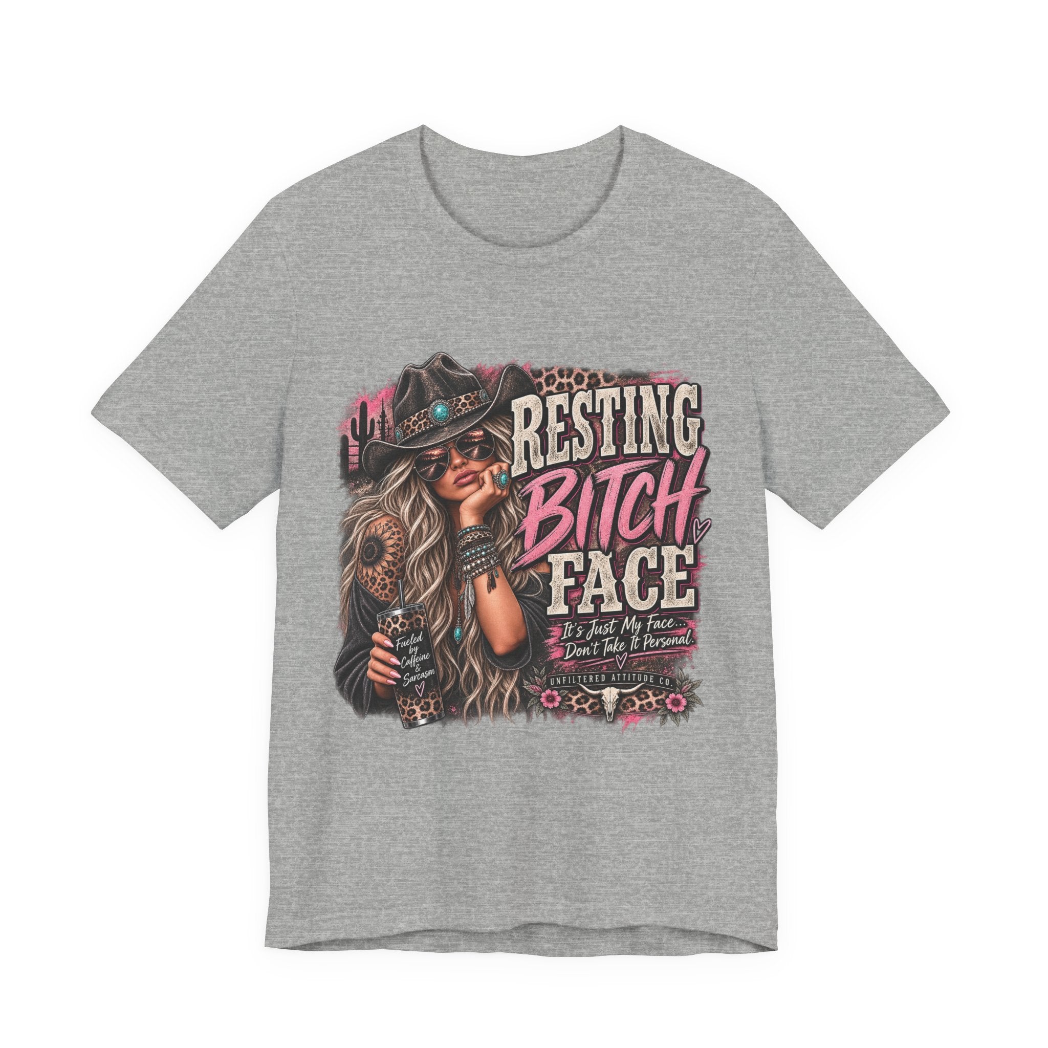 Resting Bitch Face Cowboy Tee — Funny Western Graphic T-Shirt