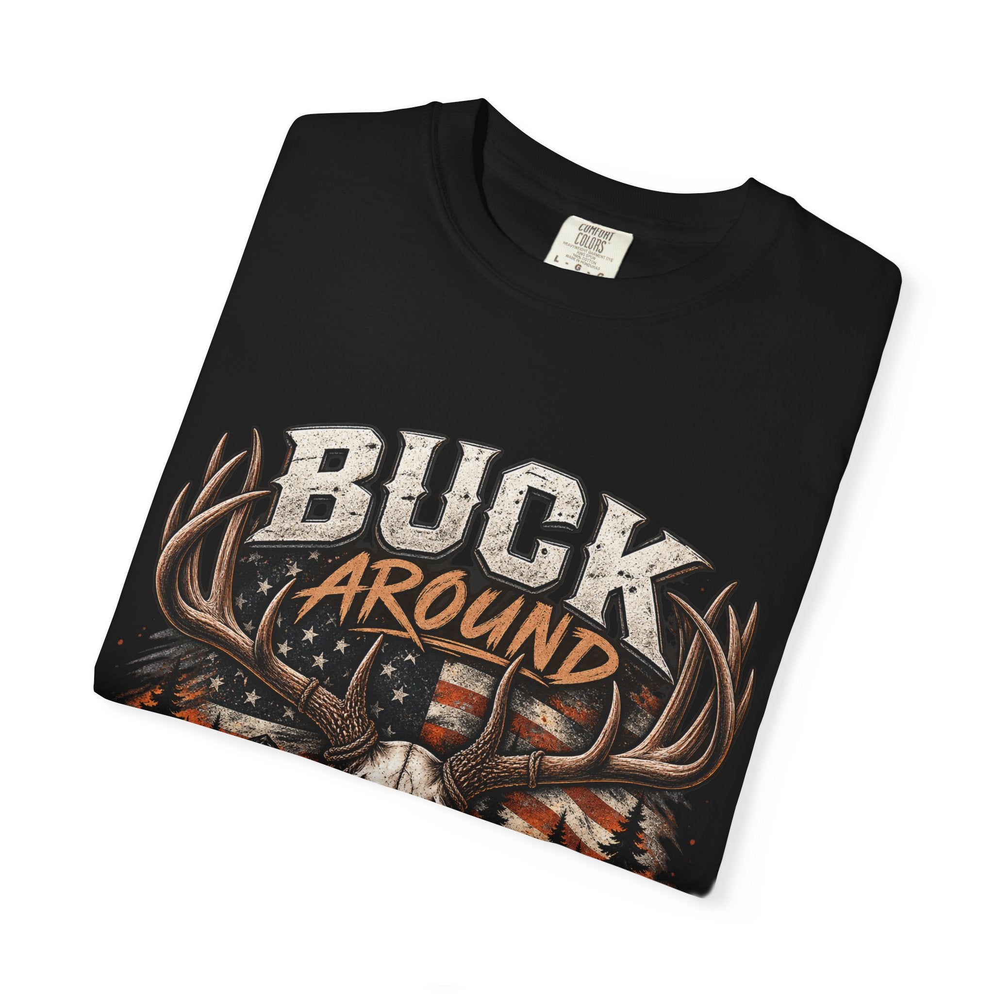 Buck Around And Find Out T-Shirt — Vintage Deer Skull Hunting Tee