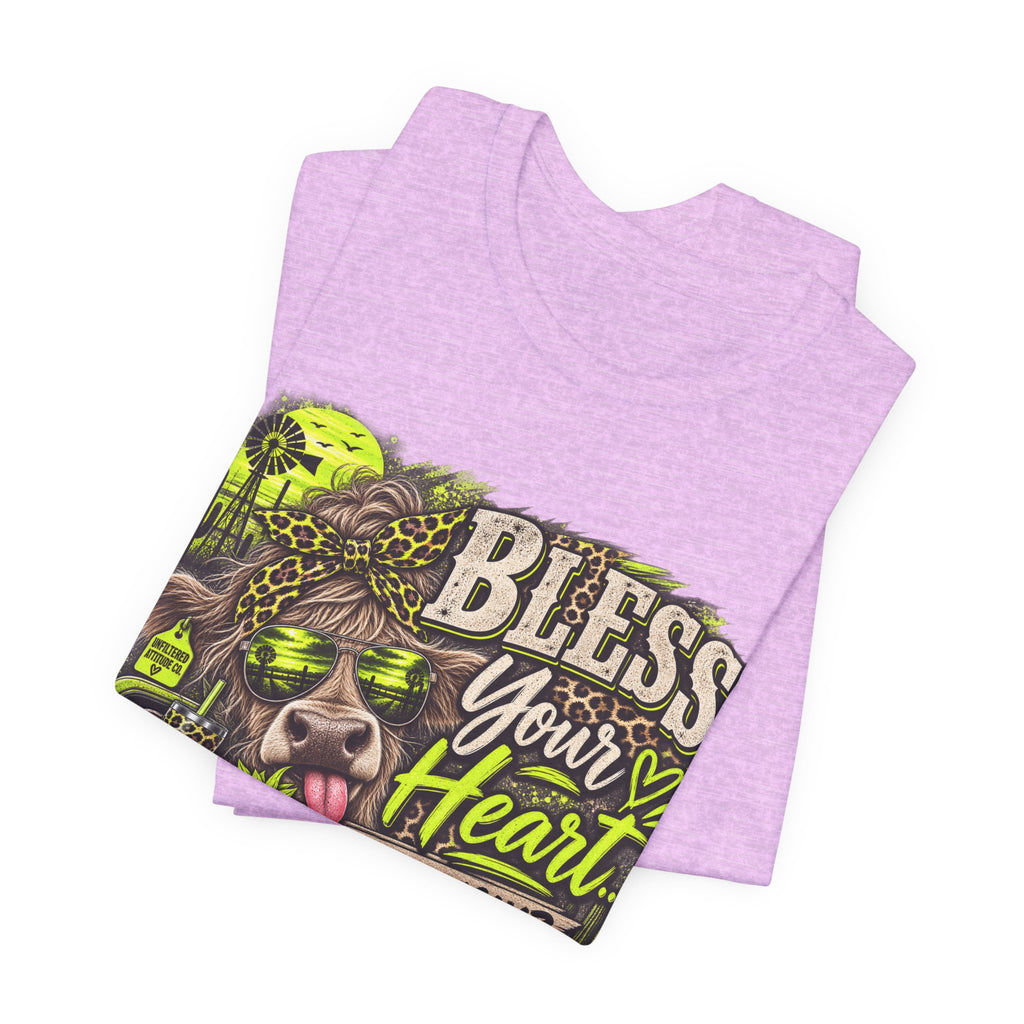 T‑Shirt — "Bless Your Heart... Seriously?" Cow Graphic Tee