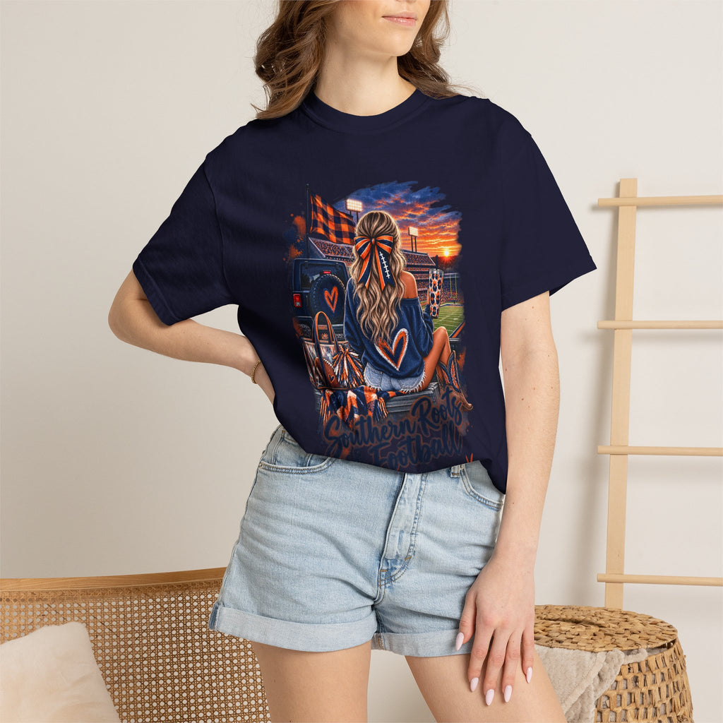 Southern Roots & Football T-Shirt — Tailgate Mom Graphic Tee