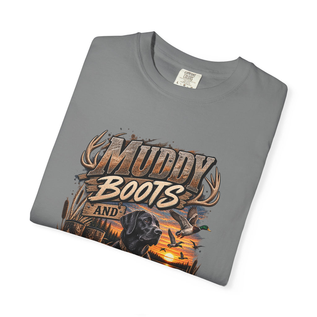Duck Hunting T-Shirt — "Muddy Boots and Duck Calls" Graphic Tee for Hunters