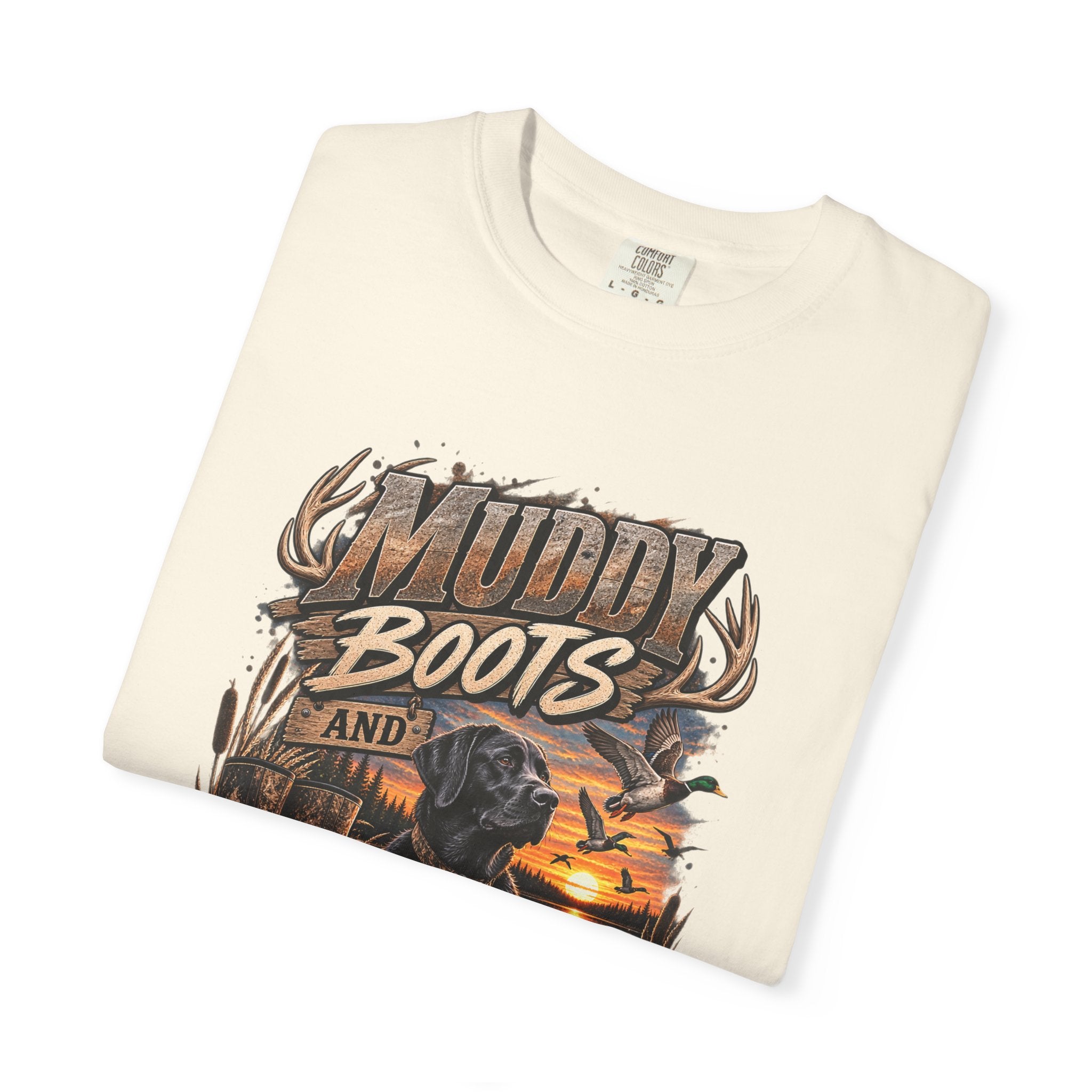 Duck Hunting T-Shirt — "Muddy Boots and Duck Calls" Graphic Tee for Hunters