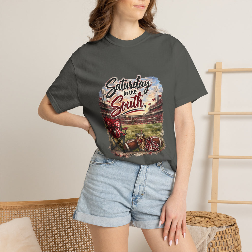 Saturday in the South T-Shirt – Tailgate Picnic Football Vintage Stadium Tee